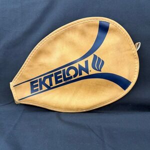 Vintage 80s Ektelon Magnum Flex Racquetball Racquet Head COVER Tan Navy Blue USA